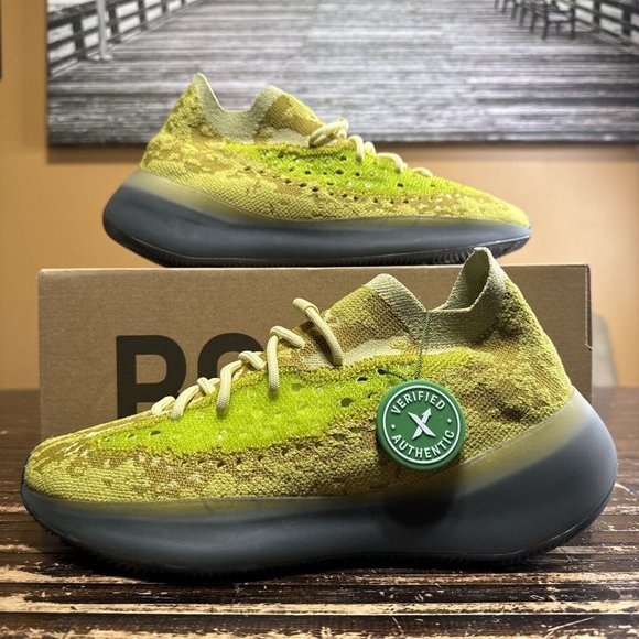 [FZ4990] Adidas Yeezy Men's Authentic Boost 380 Hylte Glow Yellow Size 9.5